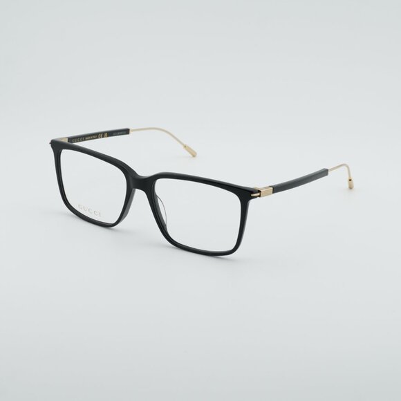 Gucci GG1273O 001 Eyeglasses Black/Gold 56mm Rectangle Frame - Picture 7 of 12
